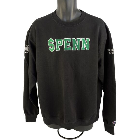 Penn Stock ($PENN) Barstool Sports Champion DDGT Men’s Size XL Black Crewneck - Picture 1 of 9
